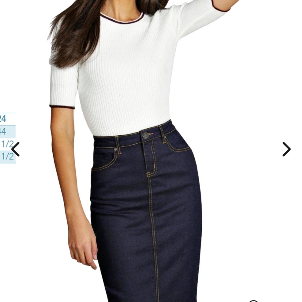 Lexi jeans denim pencil skirt indigo size 8 worn once